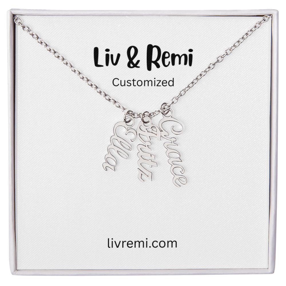 Personalized Vertical Name Necklace