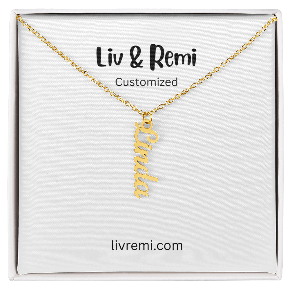 Personalized Vertical Name Necklace