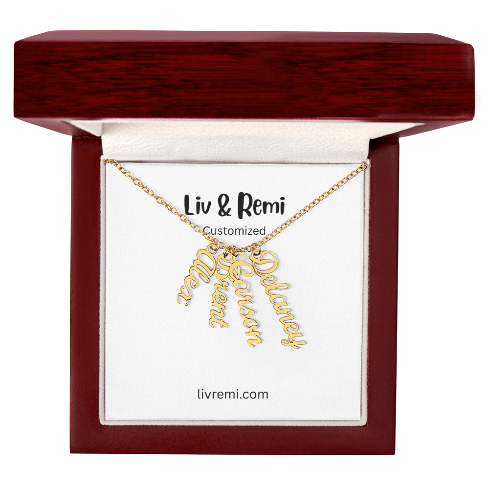 Personalized Vertical Name Necklace