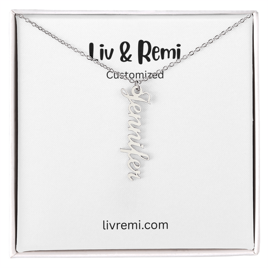 Personalized Vertical Name Necklace