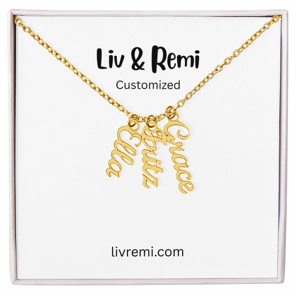 Personalized Vertical Name Necklace