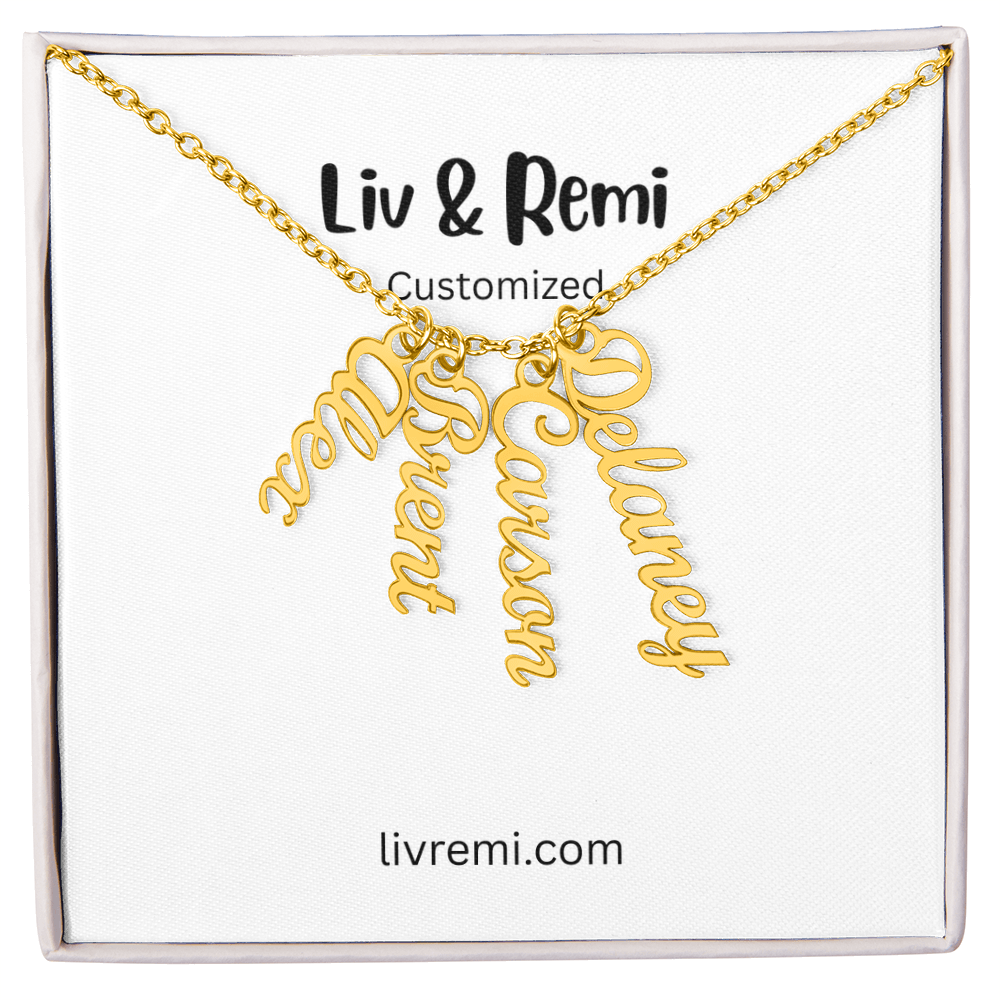 Personalized Vertical Name Necklace