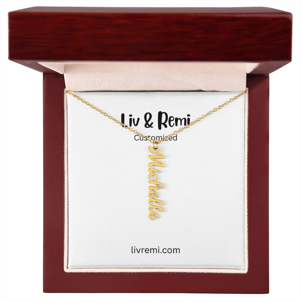 Personalized Vertical Name Necklace
