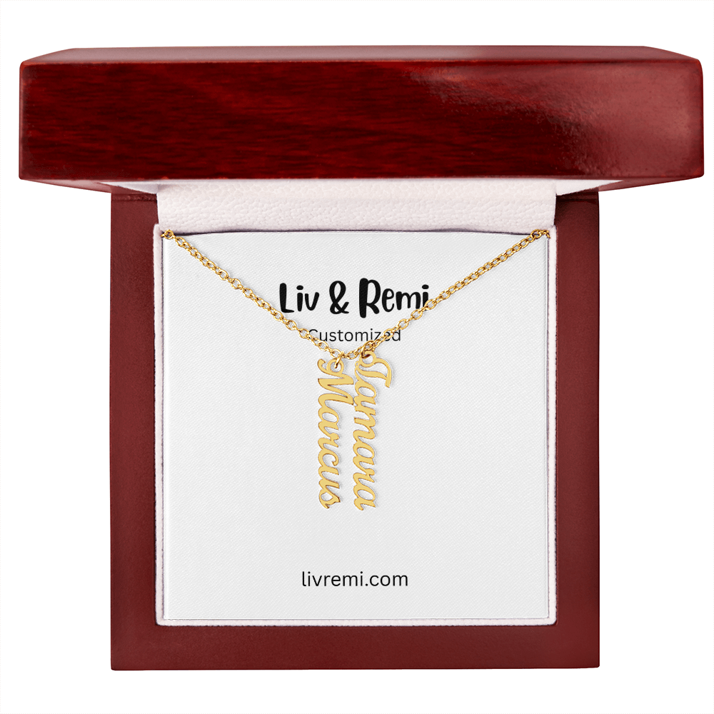 Personalized Vertical Name Necklace
